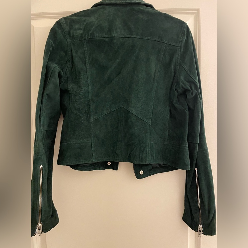 C&C Green Suede Leather Jacket - Picture 2 of 5